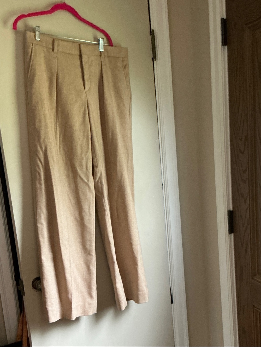 Banana Republic Women's Tan Wide-Leg Trousers